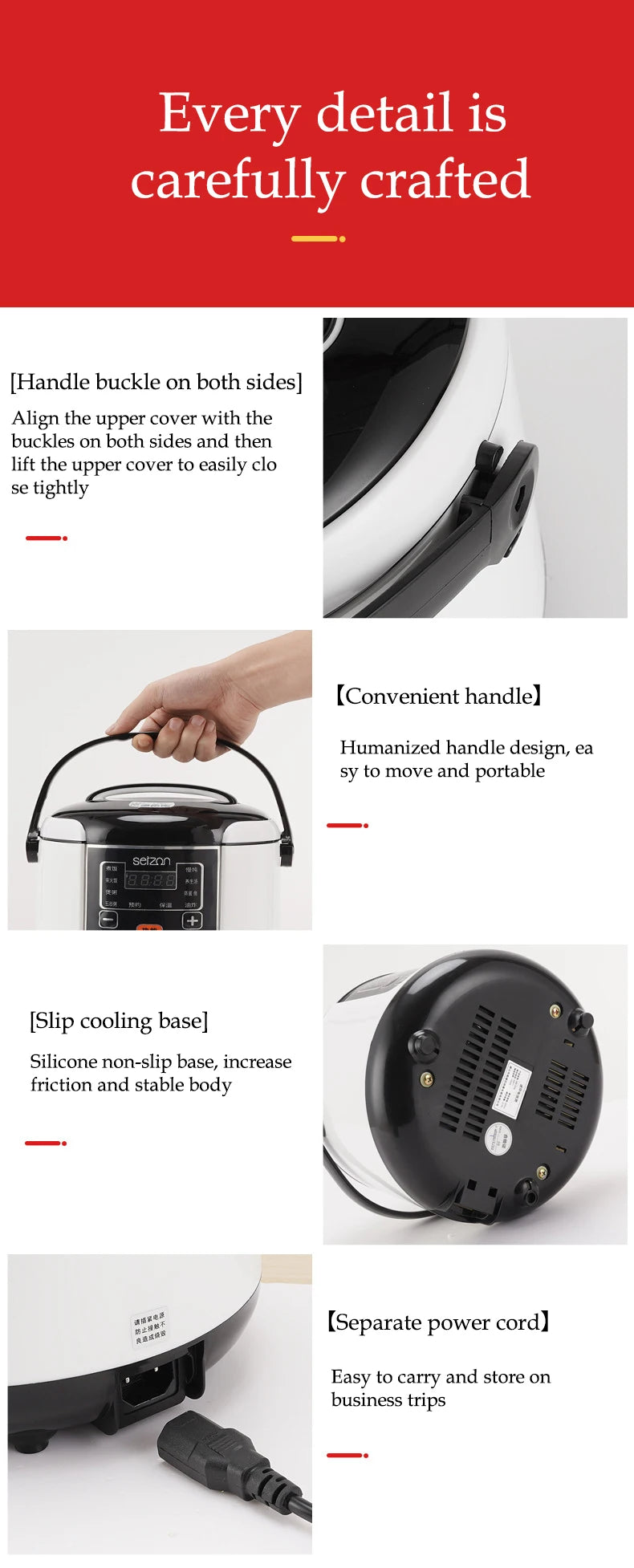 2L Electric Rice Cooker for Car Truck Home 12V/24V Multicooker Soup Porridge Food Steamer Lunch Box