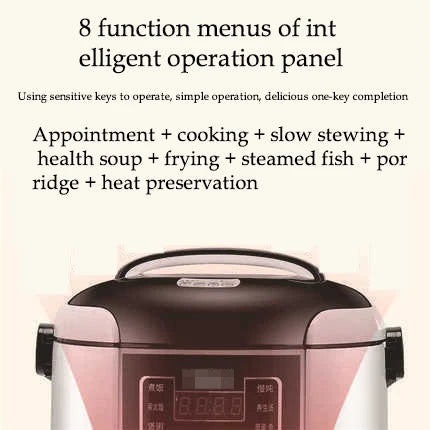 2L Electric Rice Cooker for Car Truck Home 12V/24V Multicooker Soup Porridge Food Steamer Lunch Box