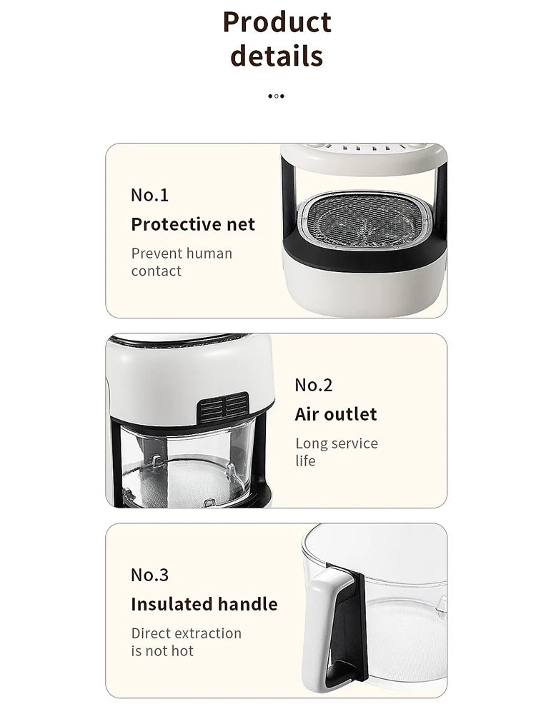 Smart Air Fryer Electric visual window 4.5L Oil-free Air Fryer Automatic Household Kitchen 360°Baking Convection Oven Air Fryers