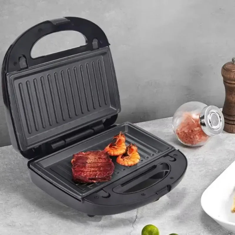 Six in One Sandwich Maker Nonstick Surface Double Side Heating Kitchen Appliances Breakfast Waffles Machine