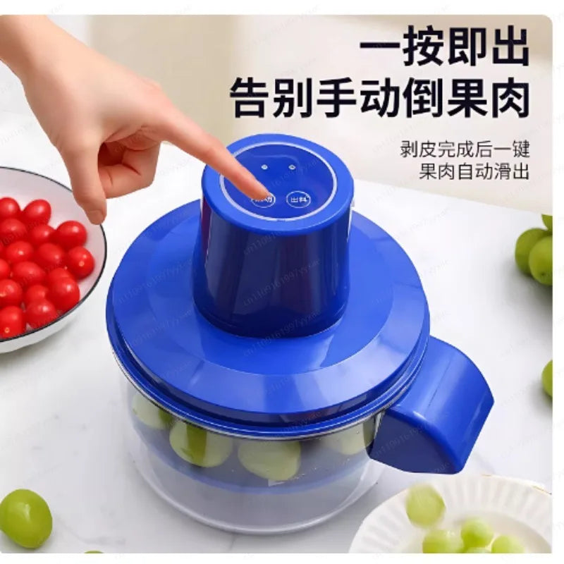 HOMEFISH Electric Automatic Fruit Peeler for Grape Cherry Tomato - Effortless Kitchen Smart Gadgets for Fruit Skin Removal