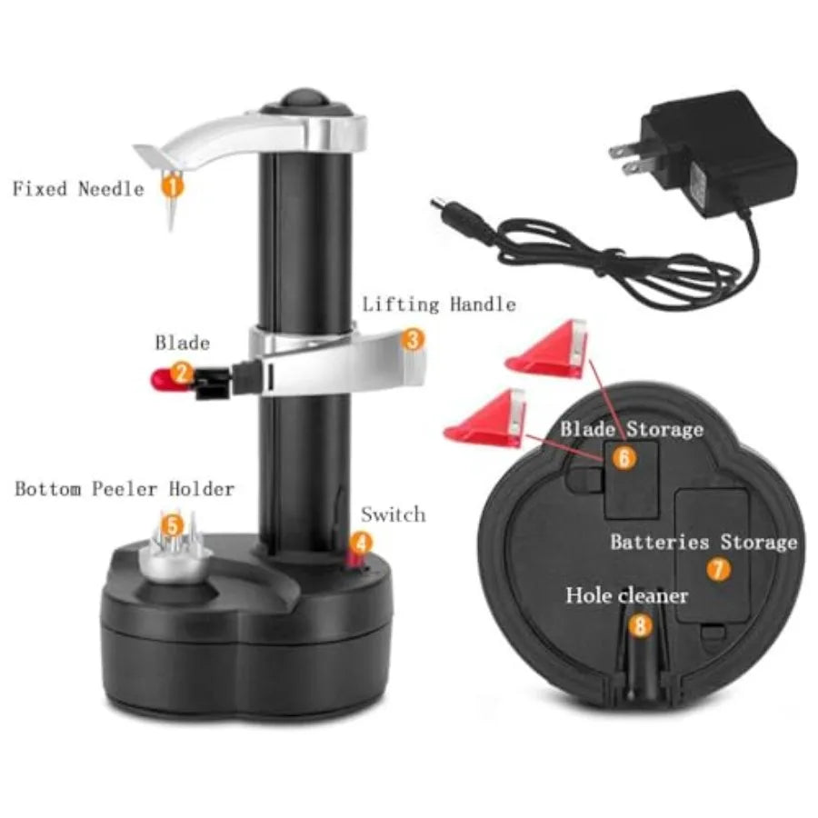 Electric Potato Peeler Automatic Potato Peeler Machine Electric Peeler Fruits and Vegetables Apple Peeling Machine for Kitchen