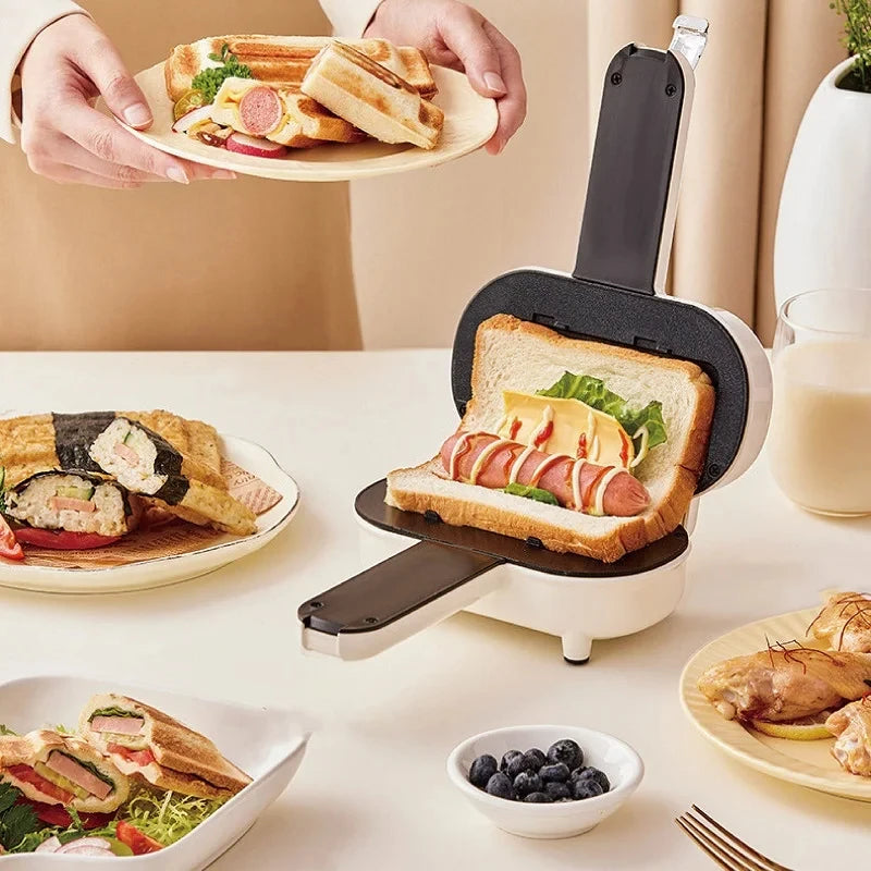550W Multifunction Hot Pressed Sandwich Machine Home Fast Breakfast Machine Mini Panini Non-stick Double Sides Heating Toaster