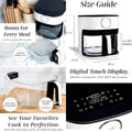 Digital Air Fryer 1400W, 5.5Qt Glass Basket, 8 Cooking Modes, Bake, Fry, Reheat, 60-Min Timer, 175°F-400°F Adjustable Temp, Line