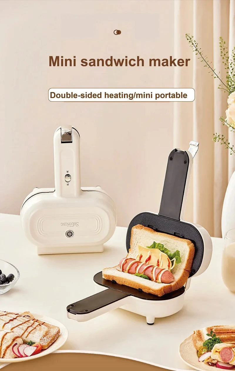 550W Multifunction Hot Pressed Sandwich Machine Home Fast Breakfast Machine Mini Panini Non-stick Double Sides Heating Toaster