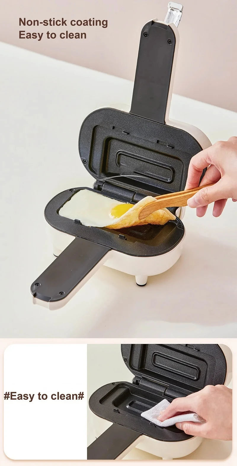 550W Multifunction Hot Pressed Sandwich Machine Home Fast Breakfast Machine Mini Panini Non-stick Double Sides Heating Toaster