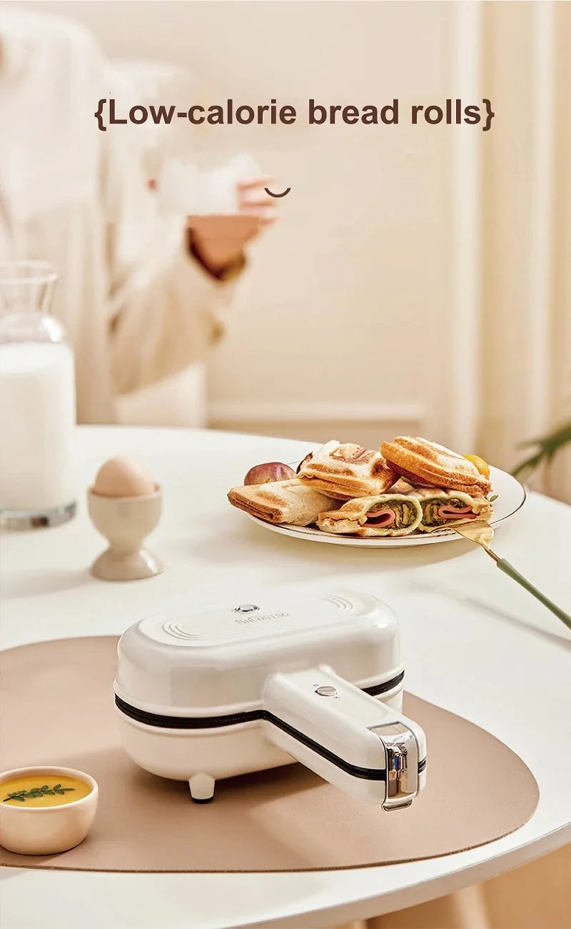 550W Multifunction Hot Pressed Sandwich Machine Home Fast Breakfast Machine Mini Panini Non-stick Double Sides Heating Toaster