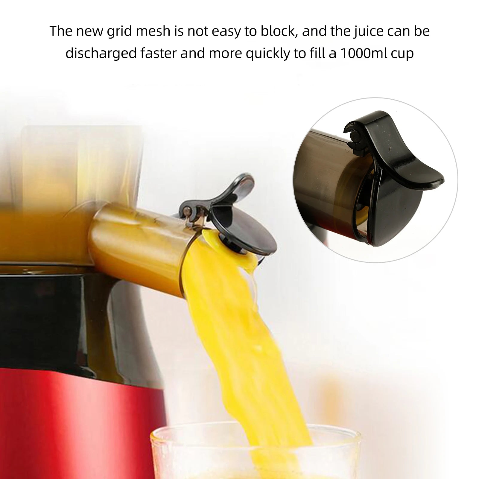 Juicer Machines Slow Masticating Juicer Extractor Cold Press Juicer with Two Speed Modes Easy to Clean Brush Quiet Motor EU Plug