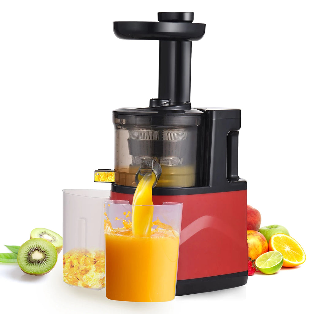 Juicer Machines Slow Masticating Juicer Extractor Cold Press Juicer with Two Speed Modes Easy to Clean Brush Quiet Motor EU Plug