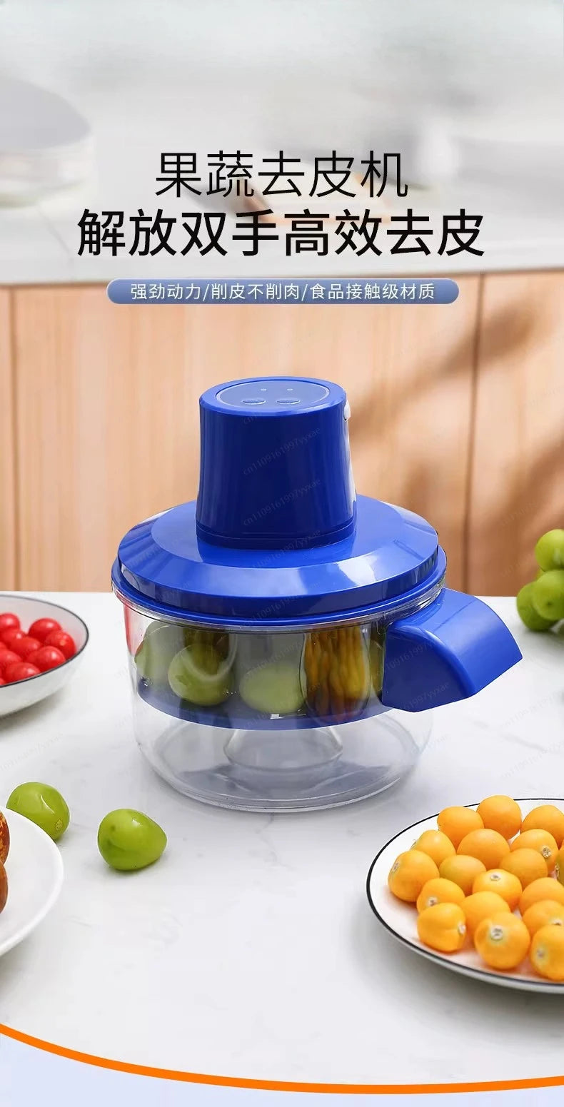 HOMEFISH Electric Automatic Fruit Peeler for Grape Cherry Tomato - Effortless Kitchen Smart Gadgets for Fruit Skin Removal