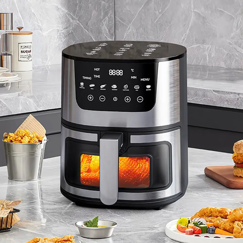 1250W Oil Free Air Fryer Oven LED Touch Panel Air Fryer Air Fryer Toaster Oven Combo with Presets Roast, Bake, Broil and Air Fry