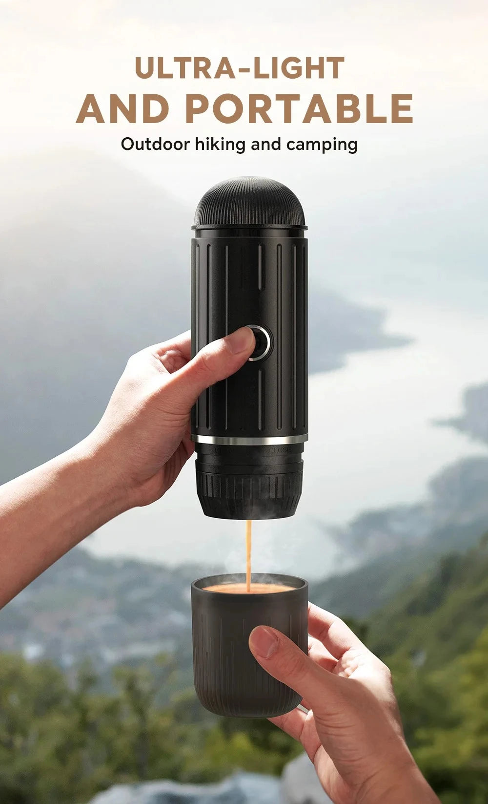 Wireless Portable Heating Espresso Machine Coffee Maker Rechargeable Concentrated Extraction Coffee Machine for Travel Office