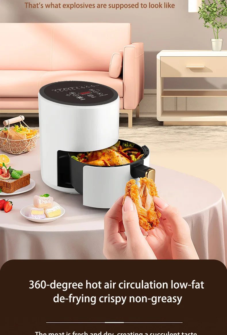 6L Large Air Fryer,Multifunction Digital Air Fryer Without Oil Electric Oven, Dehydrator, Air Fryer with LED Touch Panel