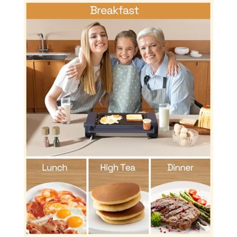 3-in-1 Hot Dog Roller Grill Machine with Nonstick Plate Grill Rack 800W Compact Indoor Electric Sausage Griller for Kitchen Hom