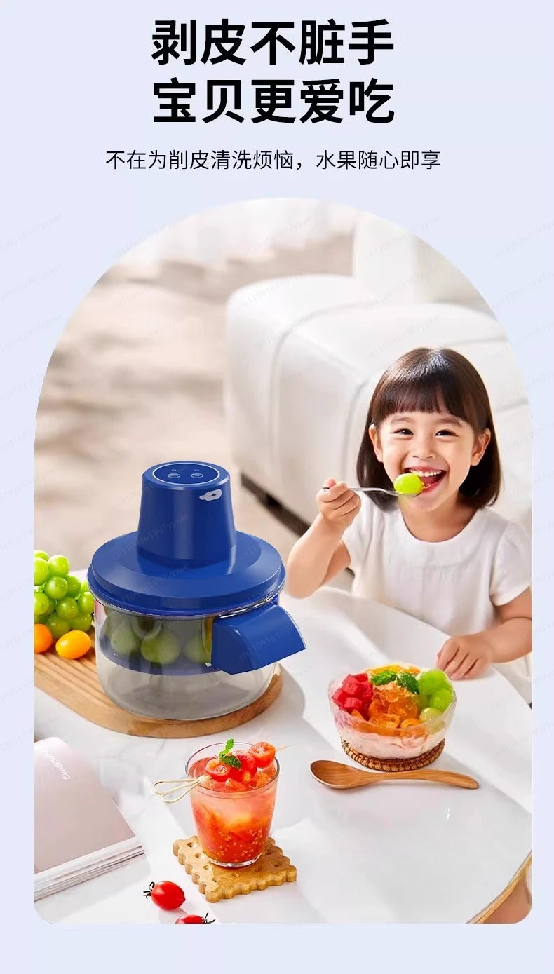 HOMEFISH Electric Automatic Fruit Peeler for Grape Cherry Tomato - Effortless Kitchen Smart Gadgets for Fruit Skin Removal