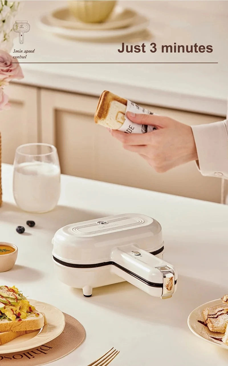 550W Multifunction Hot Pressed Sandwich Machine Home Fast Breakfast Machine Mini Panini Non-stick Double Sides Heating Toaster