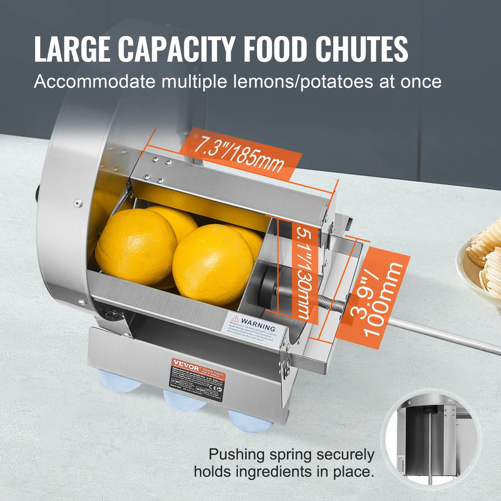 SucceBuy Manual Vegetable Fruit Slicer 0-0.5"/0-12mm Thickness Adjustable Commercial Slicer Machine Food Cutter Slicing Machine