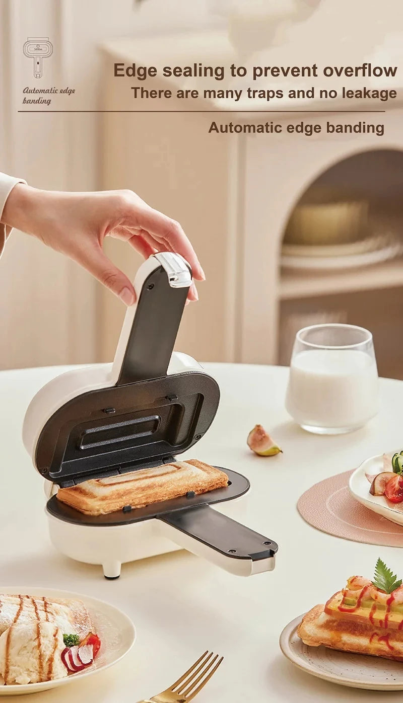 550W Multifunction Hot Pressed Sandwich Machine Home Fast Breakfast Machine Mini Panini Non-stick Double Sides Heating Toaster