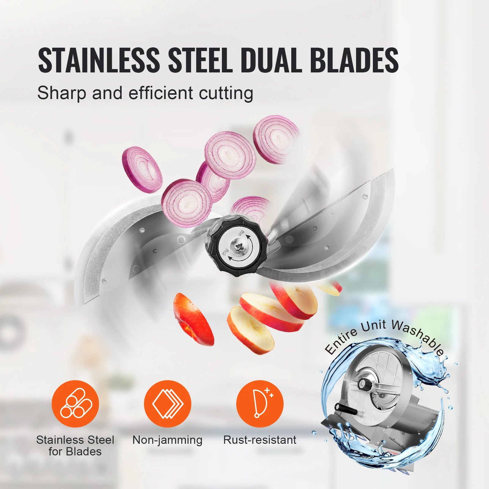 SucceBuy Manual Vegetable Fruit Slicer 0-0.5"/0-12mm Thickness Adjustable Commercial Slicer Machine Food Cutter Slicing Machine