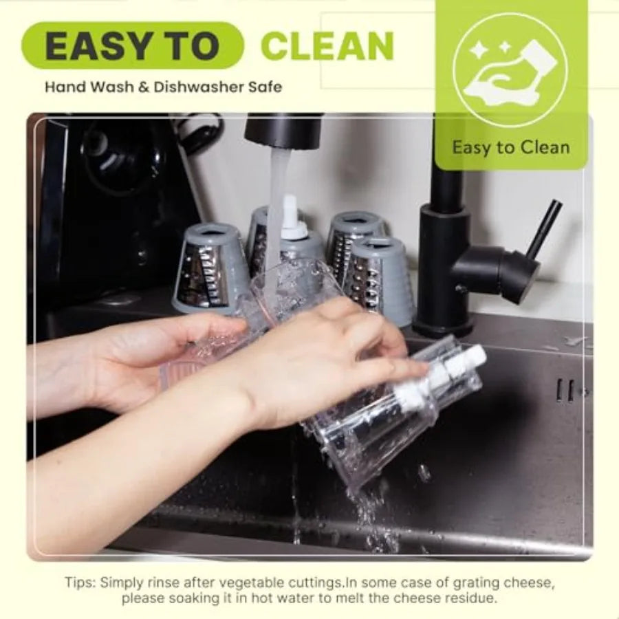 5 in 1 Electric Cheese Grater for Block Cheese Kitchen Automatic Cheese Shredder Salad Shooter Easy to Clean Vegetable Chopper
