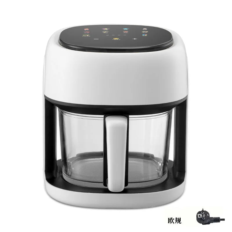 Smart Air Fryer Electric visual window 4.5L Oil-free Air Fryer Automatic Household Kitchen 360°Baking Convection Oven Air Fryers