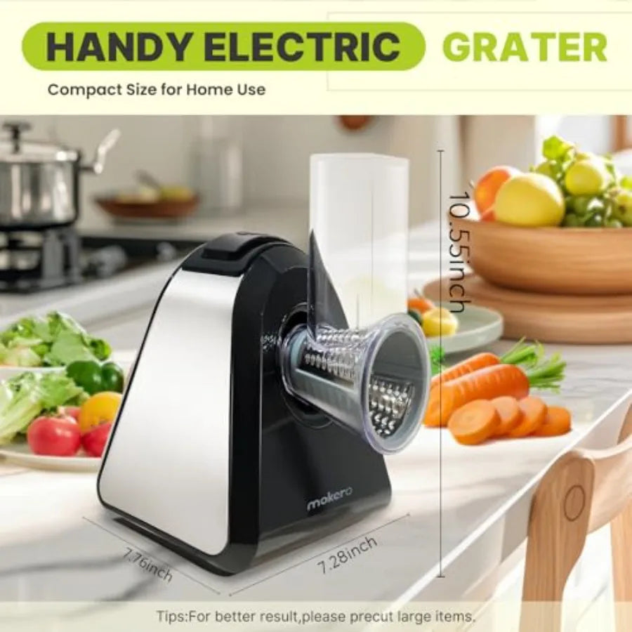 5 in 1 Electric Cheese Grater for Block Cheese Kitchen Automatic Cheese Shredder Salad Shooter Easy to Clean Vegetable Chopper