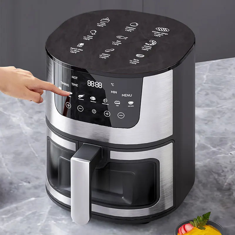 1250W Oil Free Air Fryer Oven LED Touch Panel Air Fryer Air Fryer Toaster Oven Combo with Presets Roast, Bake, Broil and Air Fry